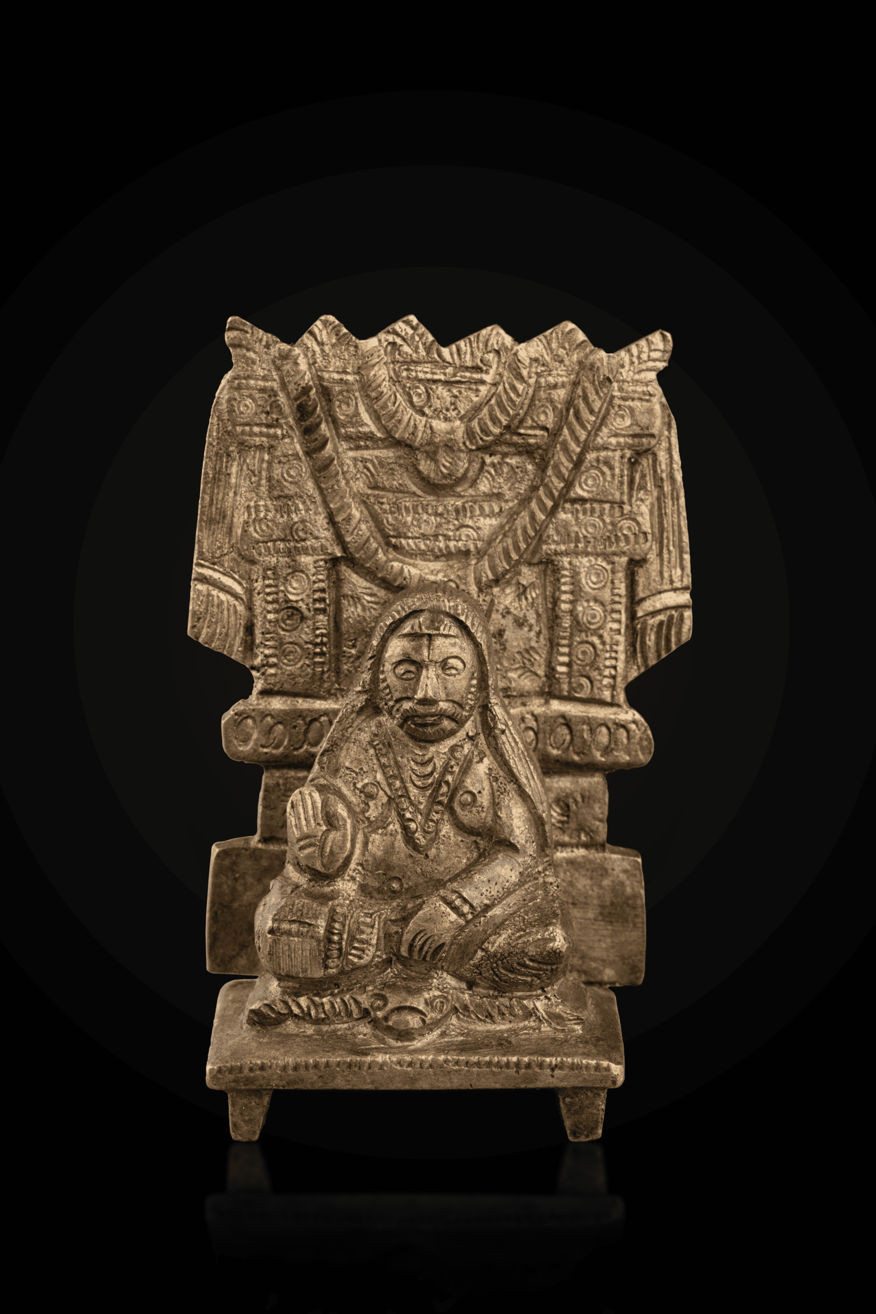 Raghavendra Swamy, Bronze, Possibly Karnataka, Southern India, ca 1890.