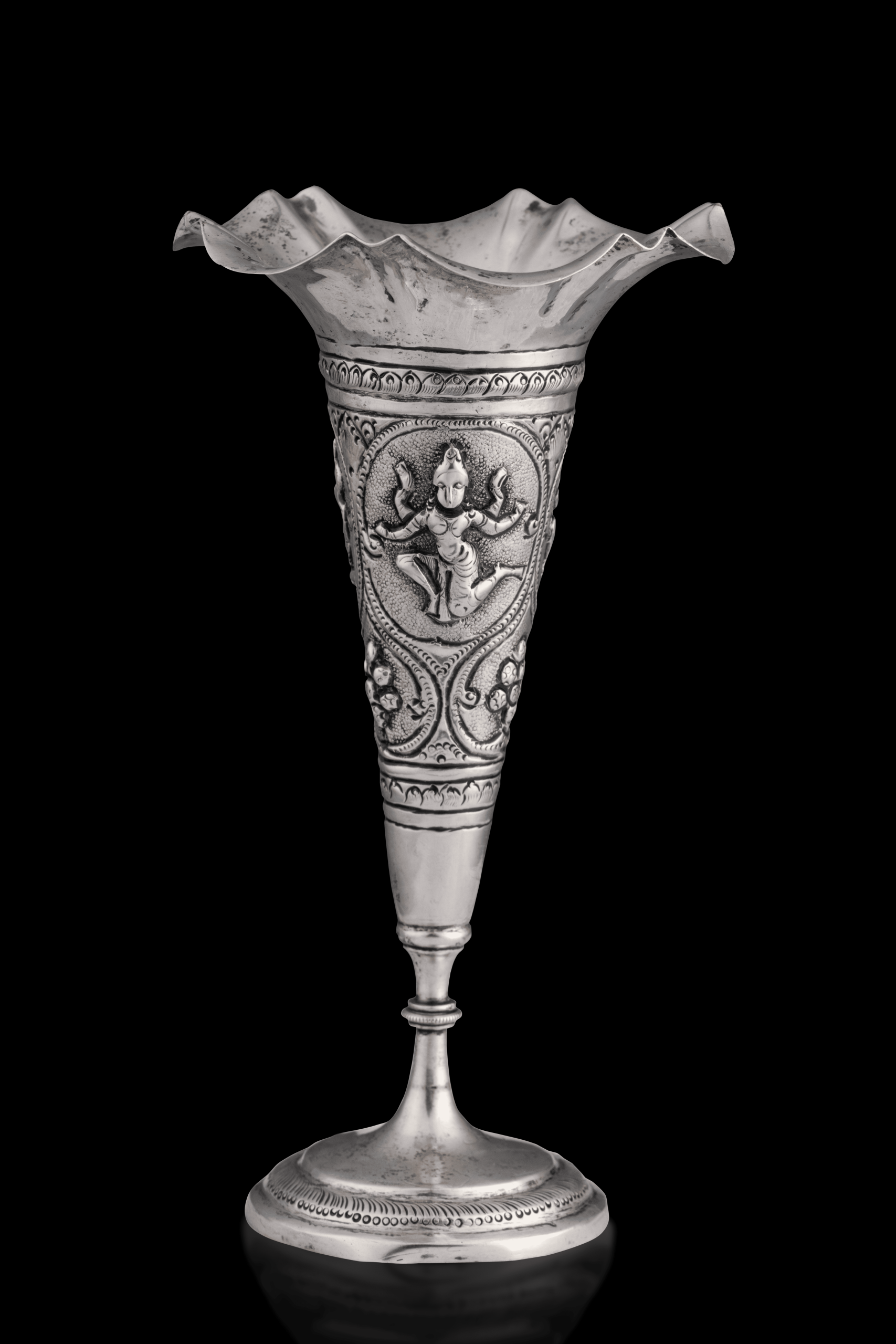 Vase, Silver, Chennai, Tamil Nadu, Southern India, ca. 1870-1890.