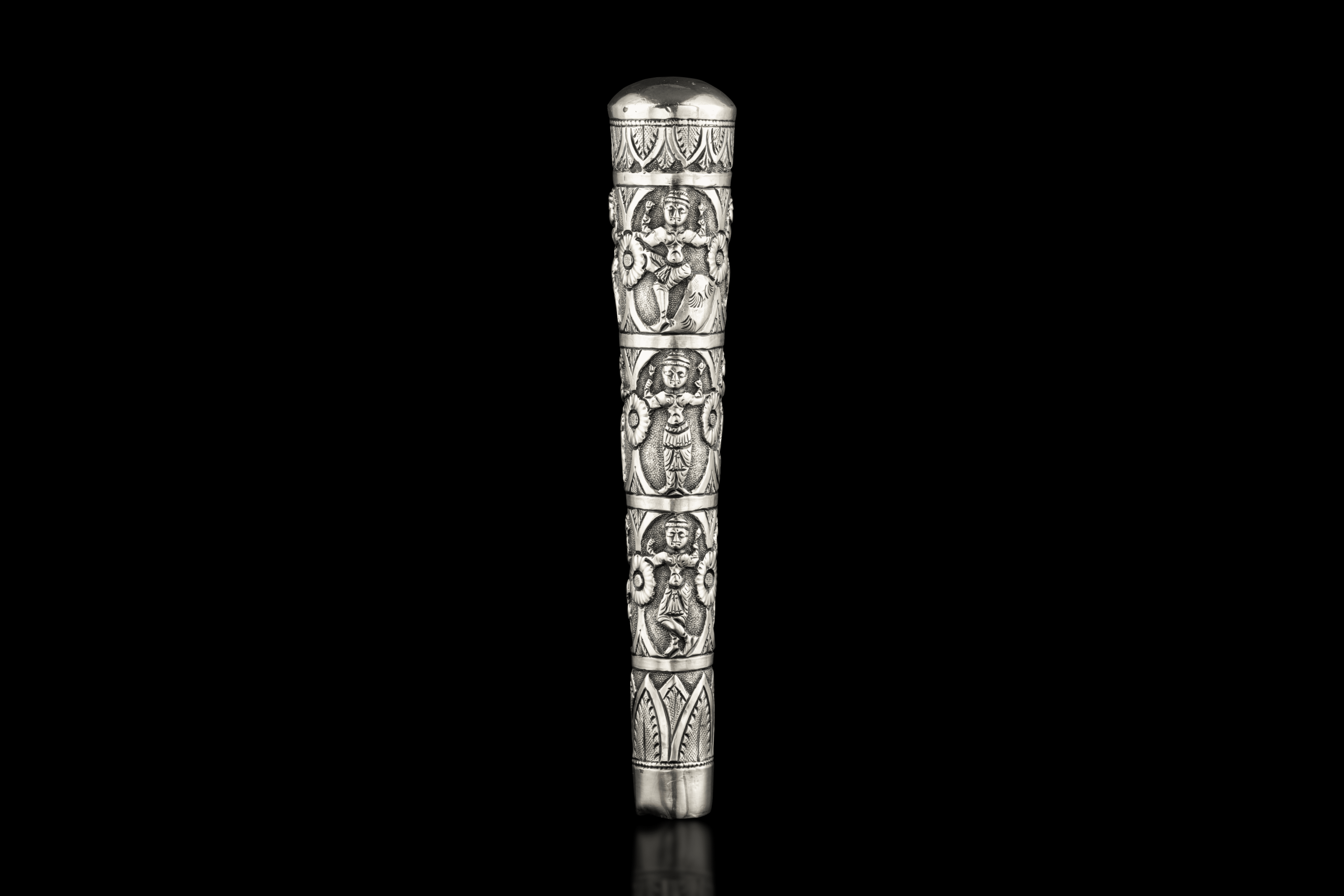 Parasol Handle, Silver, Chennai, Tamil Nadu, Southern India, ca. 1875-1900.