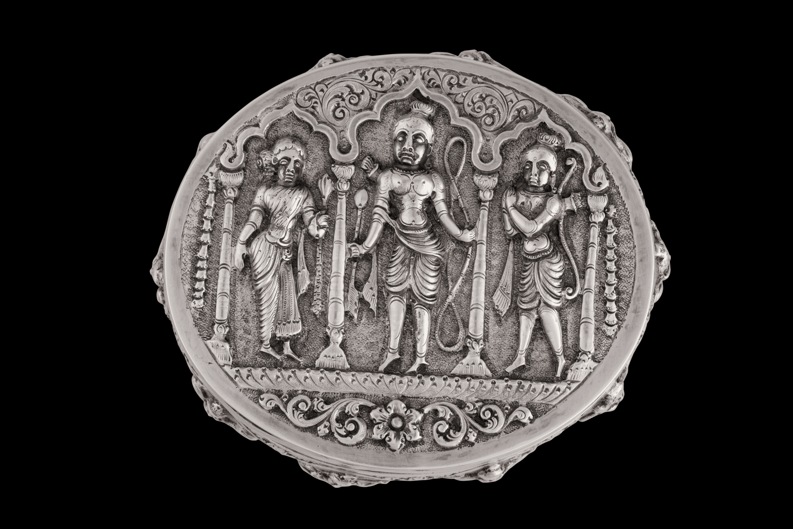 Pill Box, Silver, Chennai, Tamil Nadu, Southern India, ca. 1870-1890.